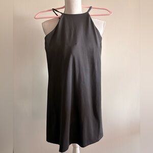 Girlfriend Collective Charcoal Halter Mini Dress